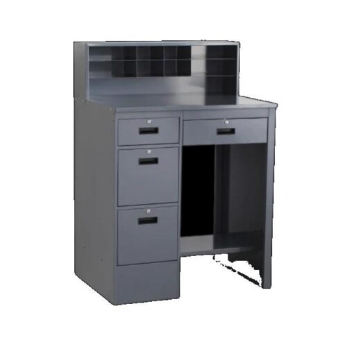 McMaster-Carr Furniture and Storage Parts: Steel shop desk with lockable drawers and storage bins