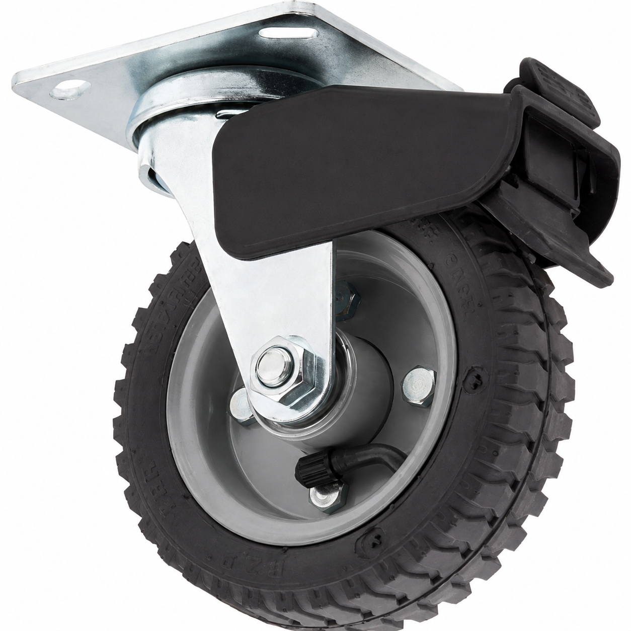 McMaster-Carr Material Handling Parts: Swivel caster wheel with brake and mounting plate