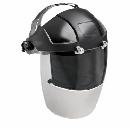 McMaster-Carr Safety Supplies McMaster-Carr Safety Supplies Parts: Adjustable face shield with tinted polycarbonate visor and ratchet headgear — PPE for grinding, welding, and cutting
