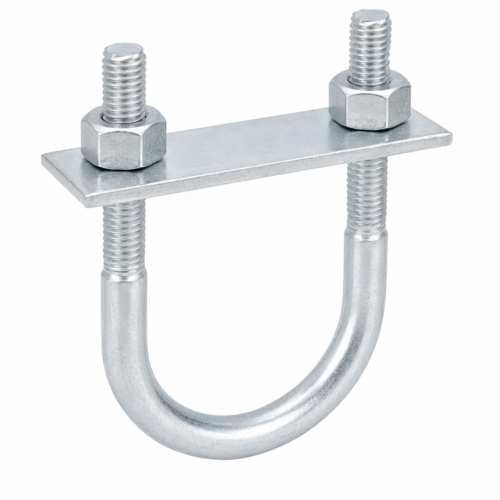 McMaster-Carr Suspending McMaster-Carr Suspending Parts: Galvanized steel U-bolt with backing plate and hex nuts for mounting and suspending round pipe or conduit